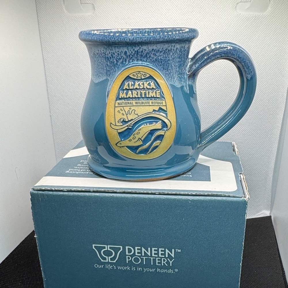 Deneen Pottery Alaska Maritime Blue Ceramic Mug
